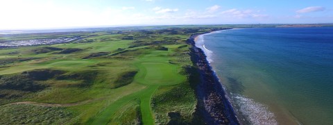 Scenic golf course by the sea in Ireland