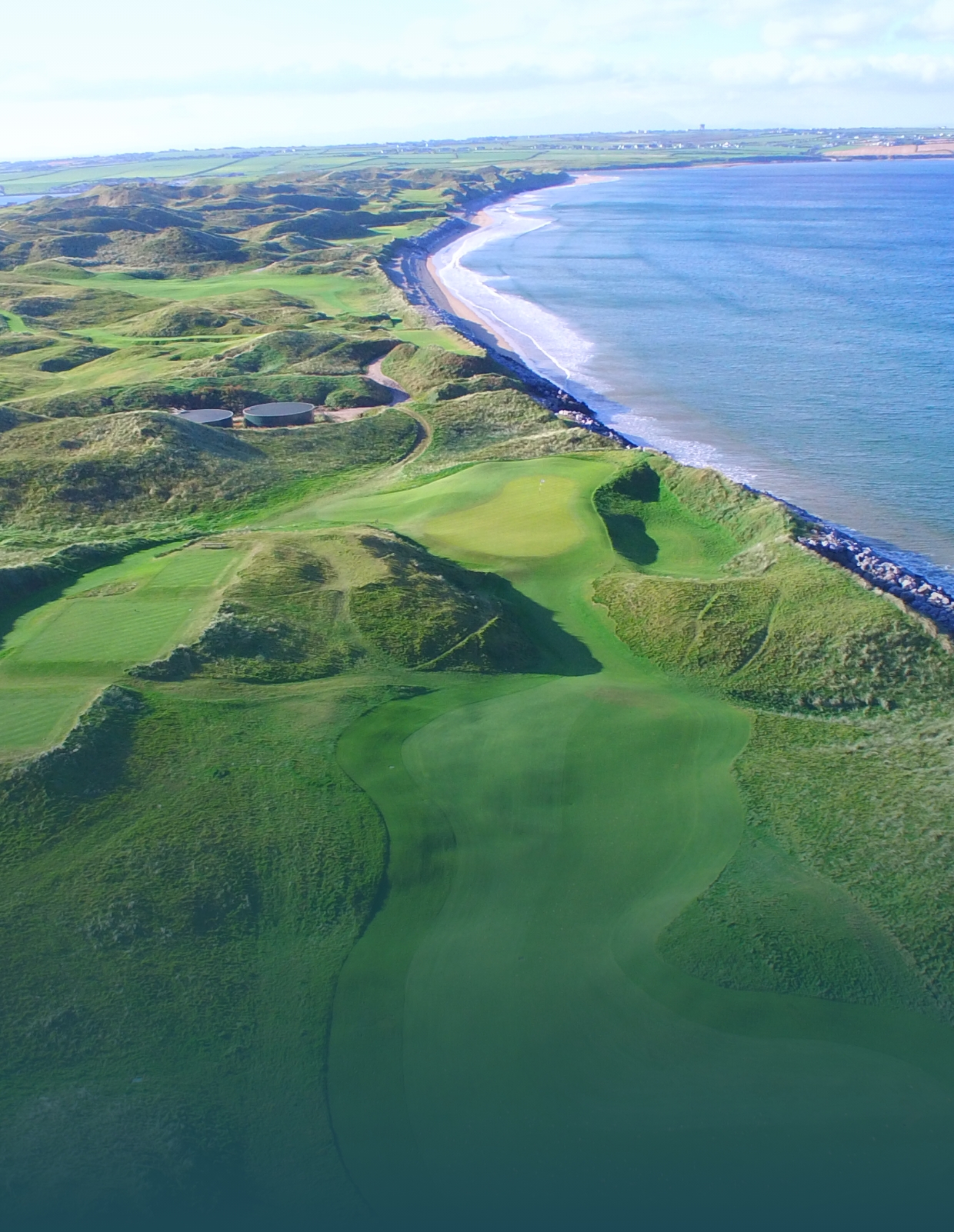 Seashore adjacent golf course