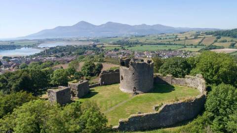 dundrum castle in ardglass on a sunny day