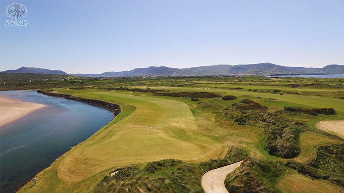 Waterville Golf Club coastline in the sun