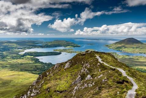 aerial view of connemara national park