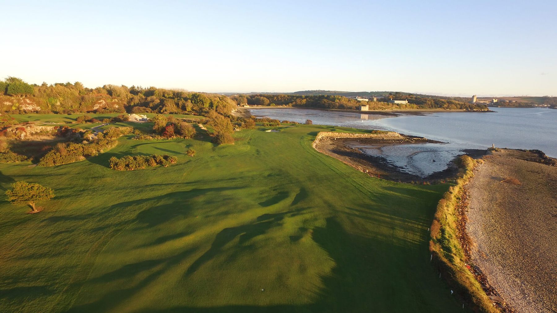 Green fairways by the sea in southwestern Ireland