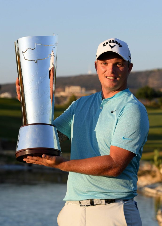 Cyrus Open Winner England's Callum Shinkwin with a cup