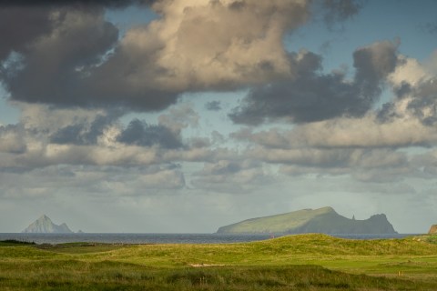 Golfing with a view of the Irish coastline and islands