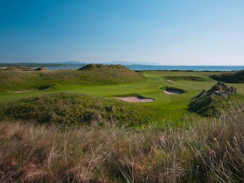 Golfing experience on a sunny day at an Irish course on the northwest coast