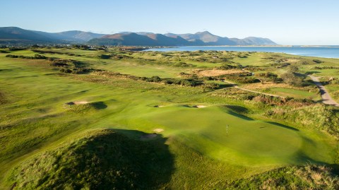 Golf course beside Irish waters