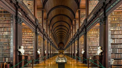 interior of long room trinity college