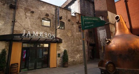 front entrance at jameson distillery dublin