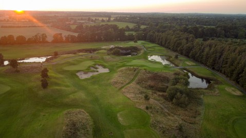 dunes lakes and trees on golf course