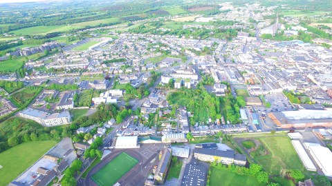 aerial view of killarney town centre