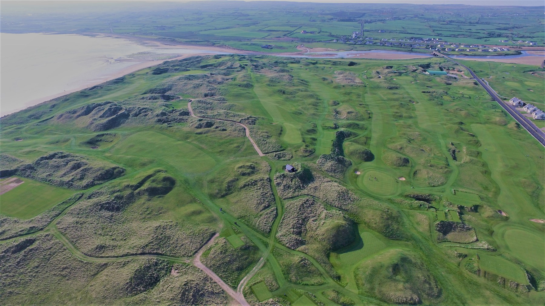 aerial view of entire lahinch golf club