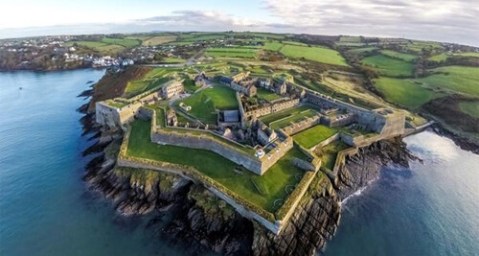 aerial view of charles fort in kinsale