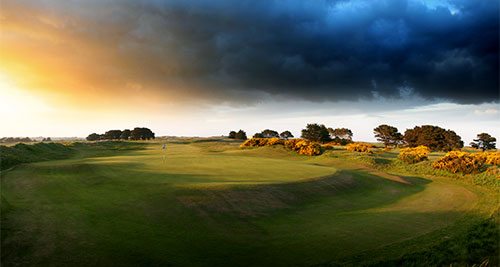 portmarnock golf course under cloudy sky