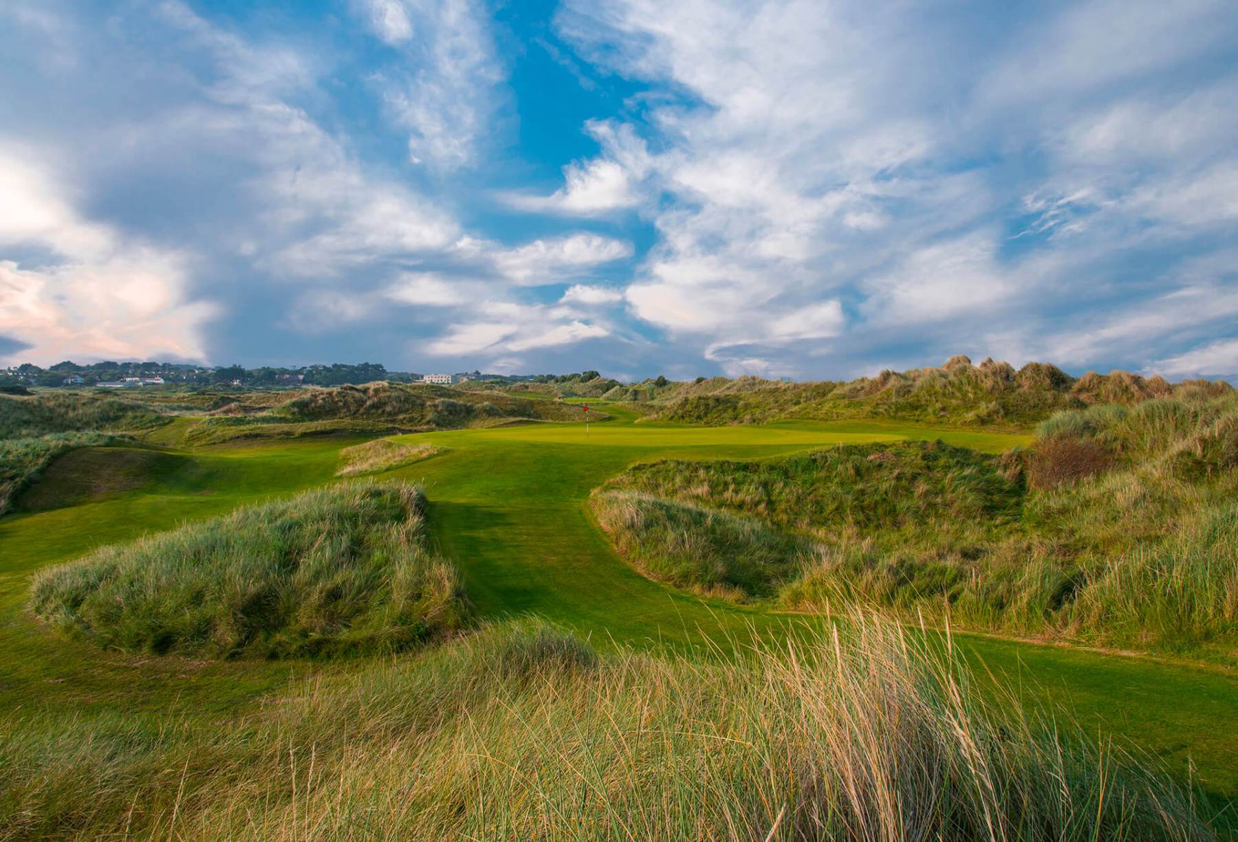 ninth green at pormarnock links