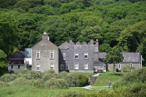derrynane house surrounded by trees