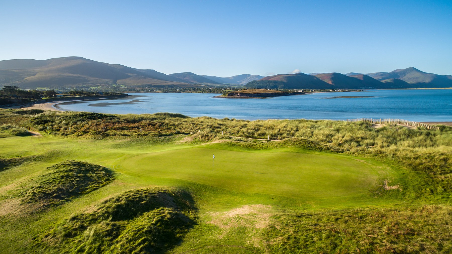 Seaside golf along a sea in Ireland