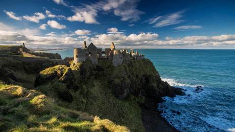 dunluce castle on the coast of ireland